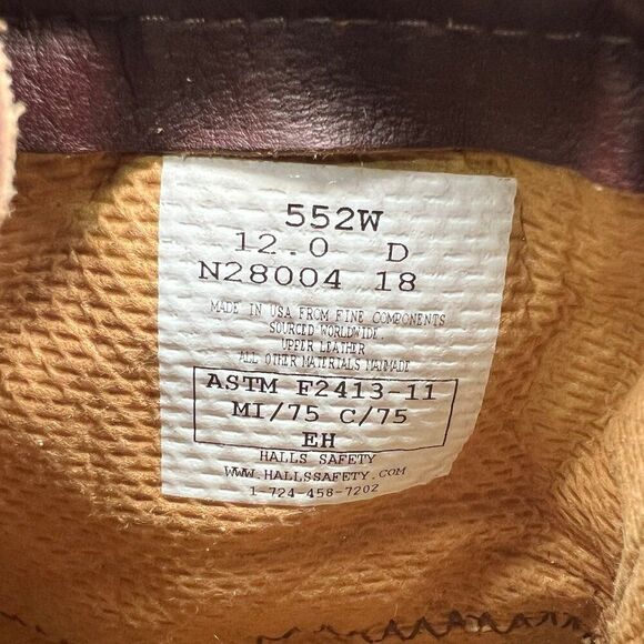 Matterhorn Lineman Boots Men's 12 J.H. Hall's Gore-Tex Waterproof Leather Work - Picture 15 of 16